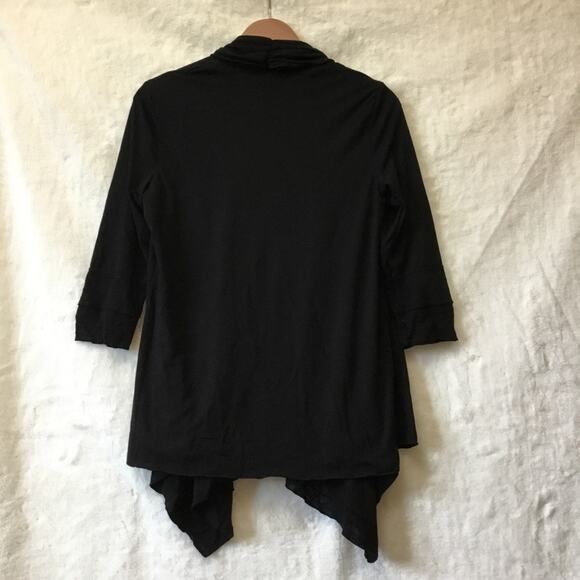 Max Studio Black Open-Front Cardigan - Picture 8 of 13